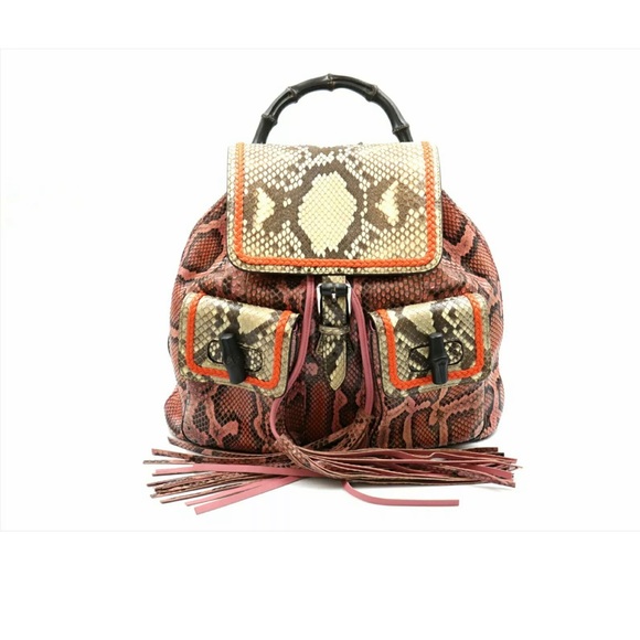 gucci python backpack
